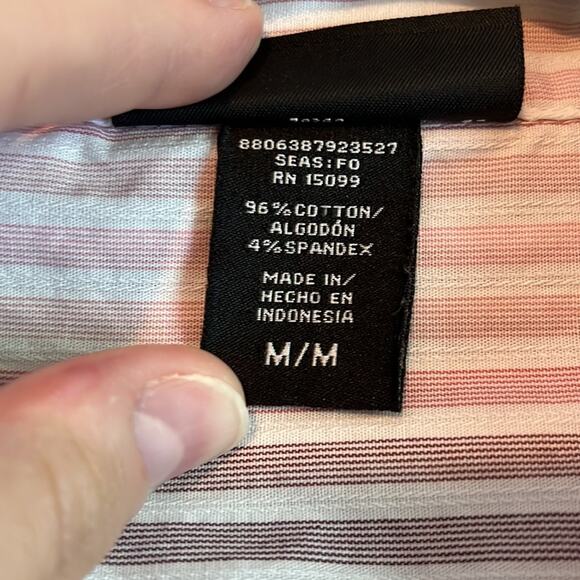 ⚡️ 3 for $20 ⚡️ Apostrophe Striped Button Down Blouse - Picture 7 of 8